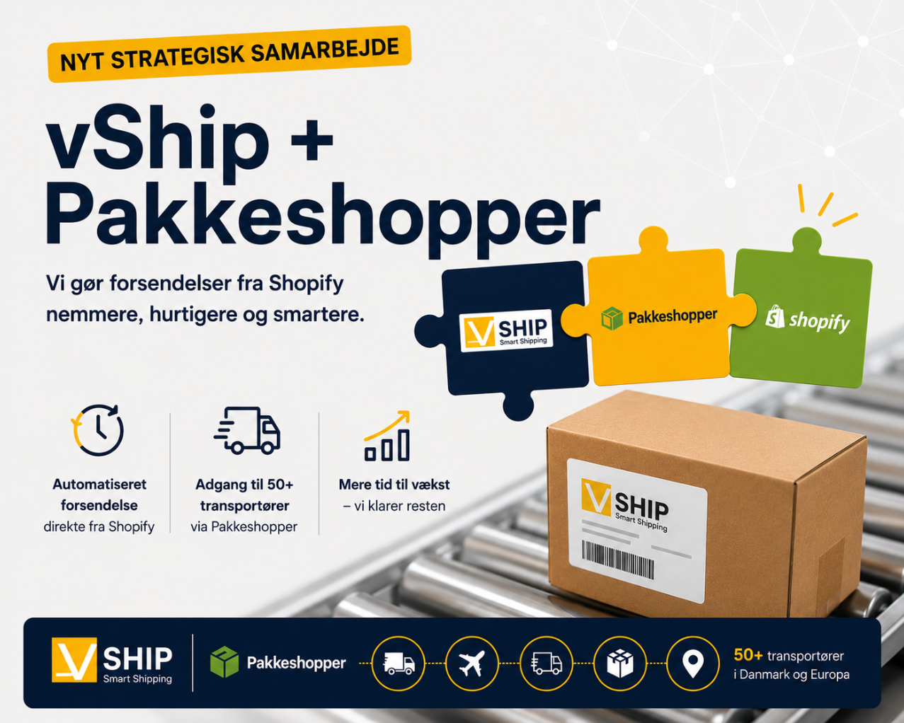 vShip og Pakkeshopper i strategisk samarbejde